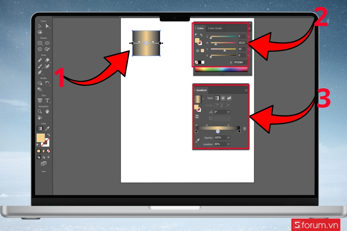 Cách tạo hiệu ứng text poster Giỗ Tổ Hùng Vương bước 2
