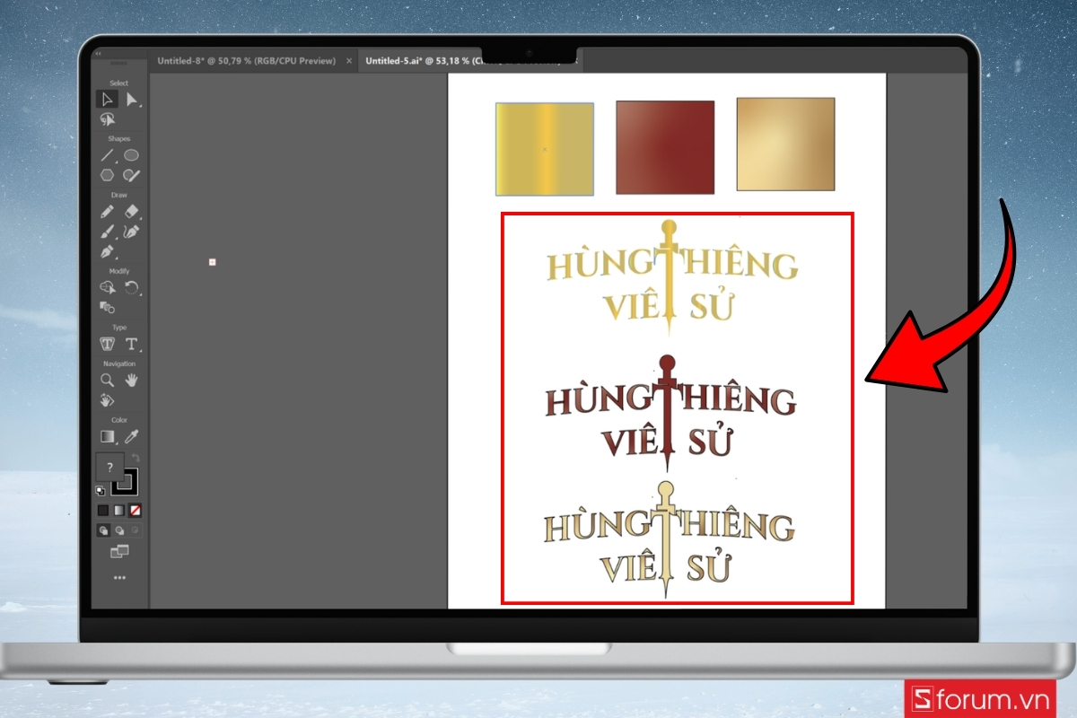 Cách tạo hiệu ứng text poster Giỗ Tổ Hùng Vương bước 22