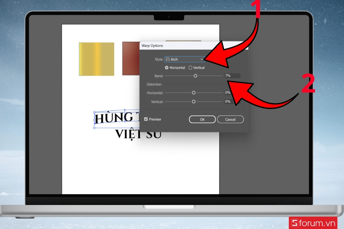 Cách tạo hiệu ứng text poster Giỗ Tổ Hùng Vương bước 6