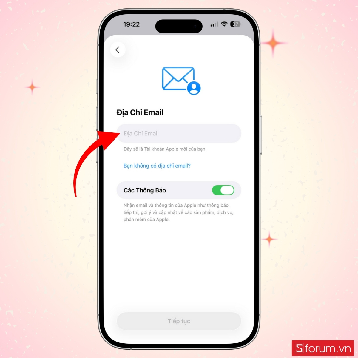 Nhập địa chỉ Gmail