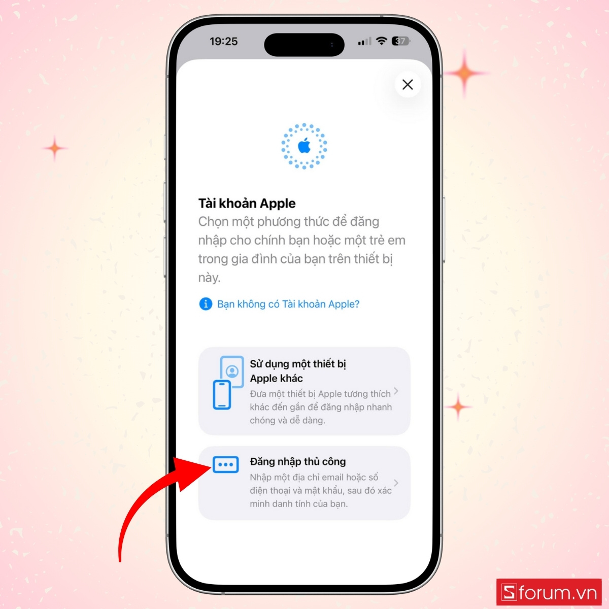 Đăng nhập thủ công