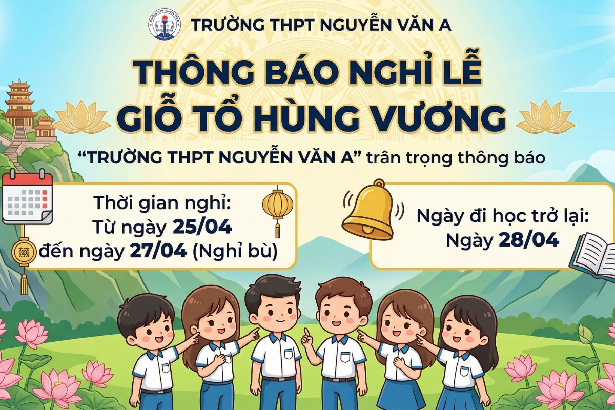 Cách tạo mẫu thông báo nghỉ lễ Giỗ tổ Hùng Vương bằng AI