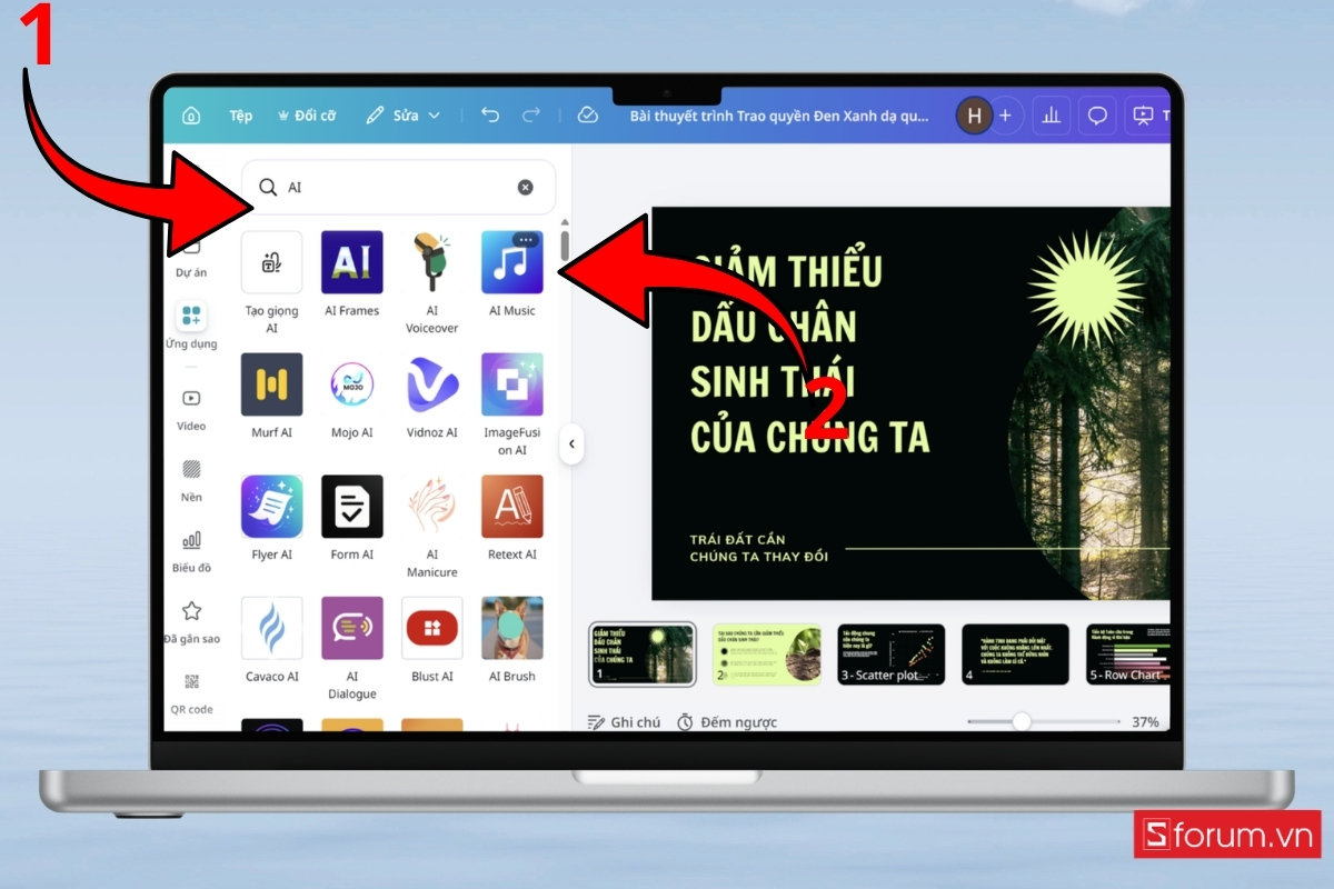 Cách tạo nhạc bằng AI trên Canva từng bước tìm và chọn nhạc