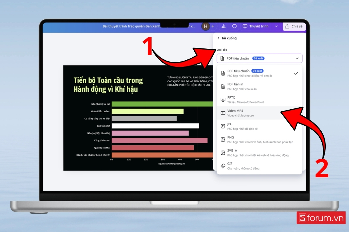 Cách tạo nhạc bằng AI trên Canva từng bước chọn định dạng