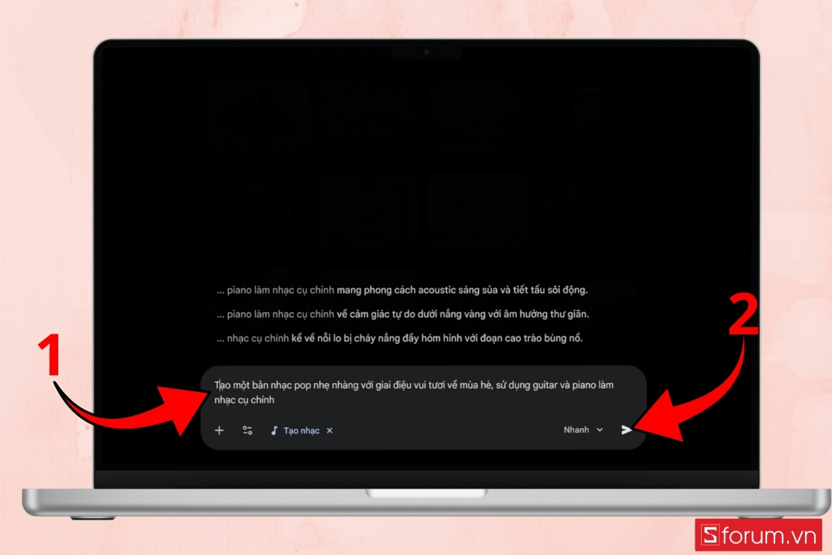 Hướng dẫn cách tạo nhạc trên Gemini bằng Lyria 3 nhập prompt
