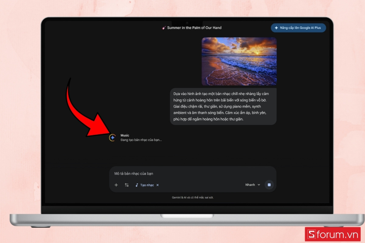 Hướng dẫn cách tạo nhạc trên Gemini bằng Lyria 3 đợi xử lý