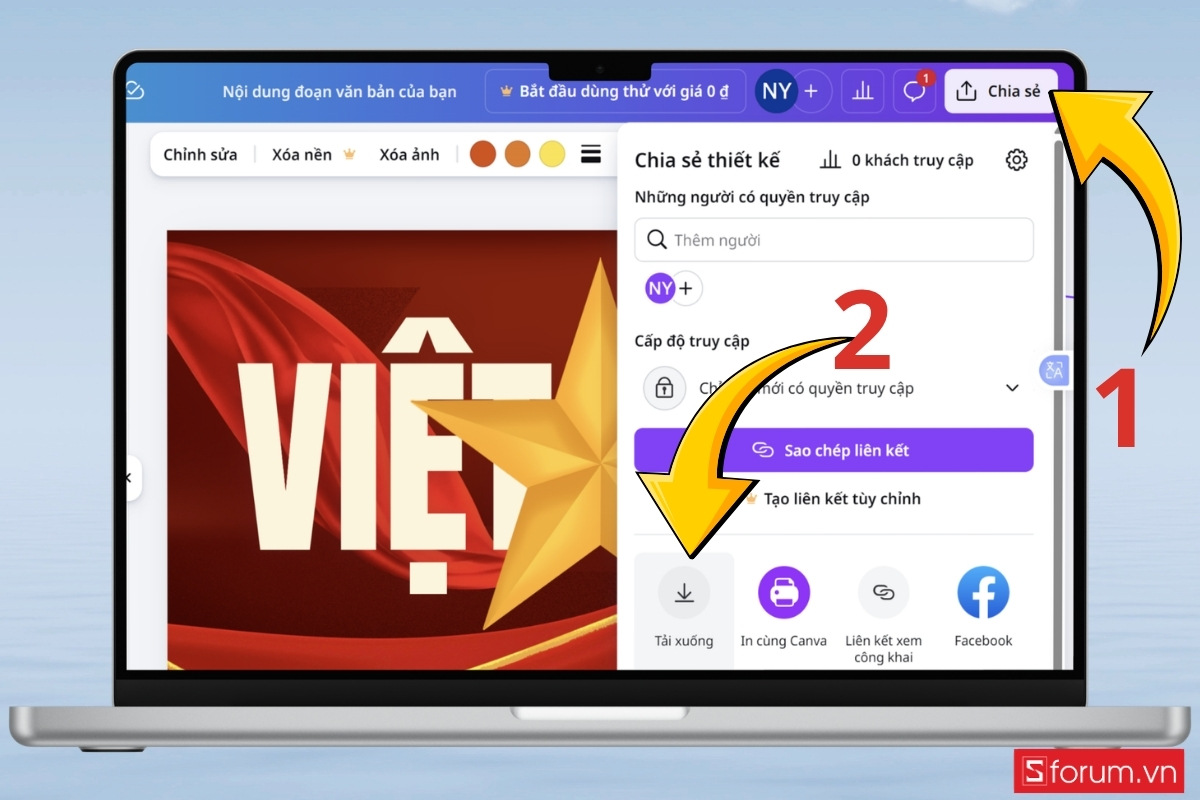 Các bước thiết kế poster giải phóng miền Nam trên Canva bước 11
