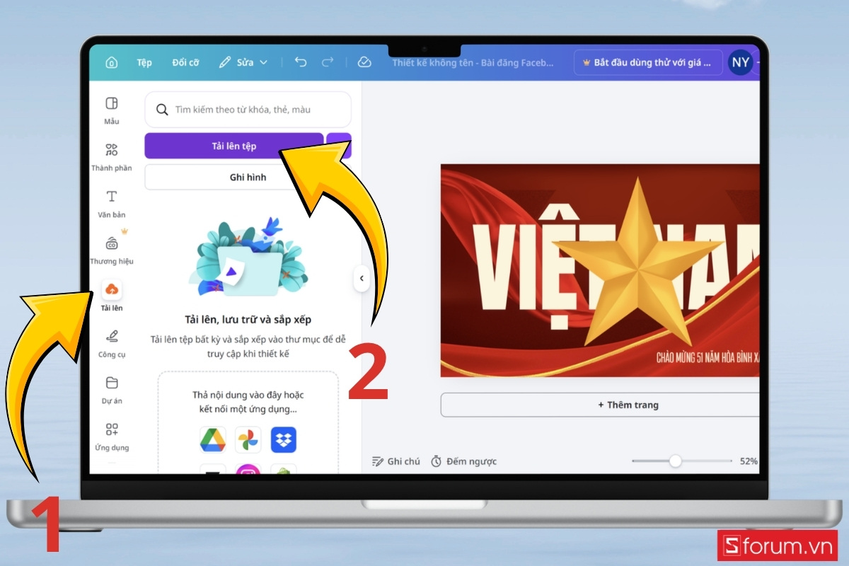 Các bước thiết kế poster giải phóng miền Nam trên Canva bước 7