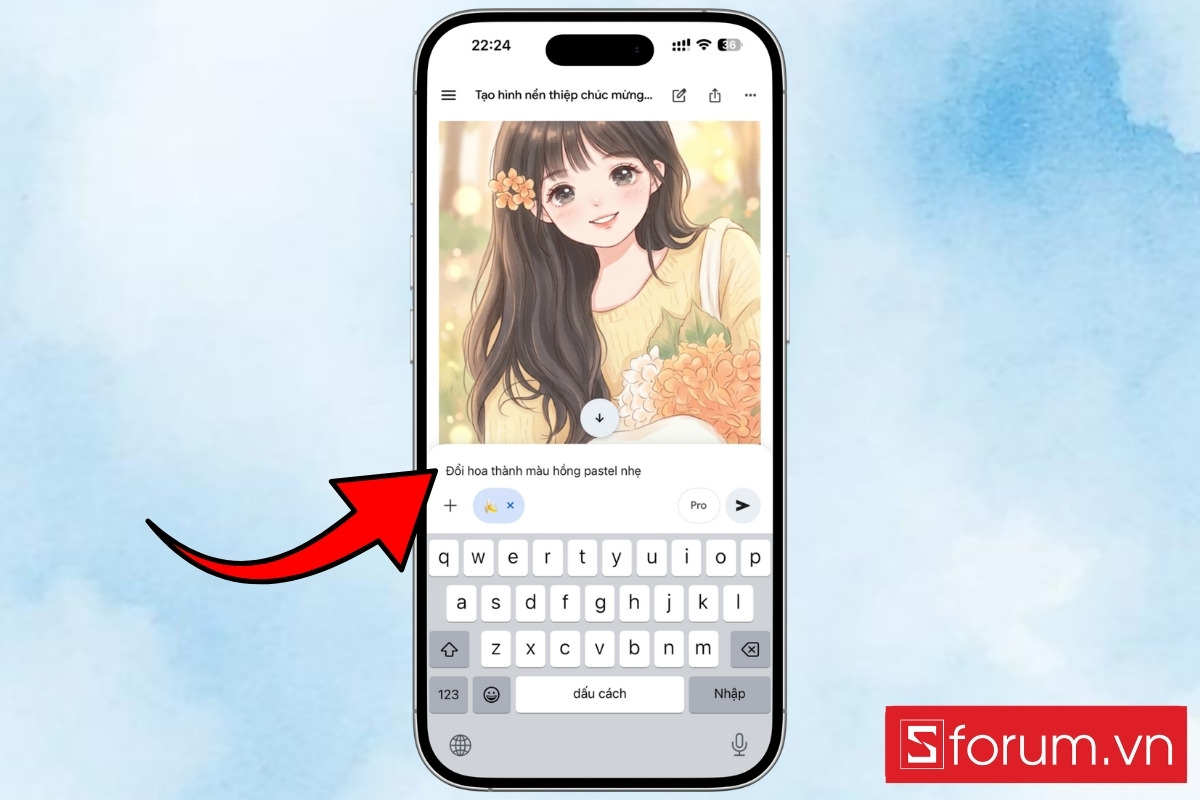 Hướng dẫn cách tạo thiệp chúc 8/3 bằng AI Gemini nhanh chóng điều chỉnh