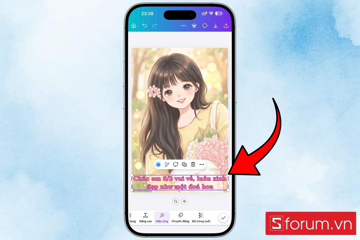 Hướng dẫn cách tạo thiệp chúc 8/3 bằng AI Gemini nhanh chóng lưu ảnh thêm chữ