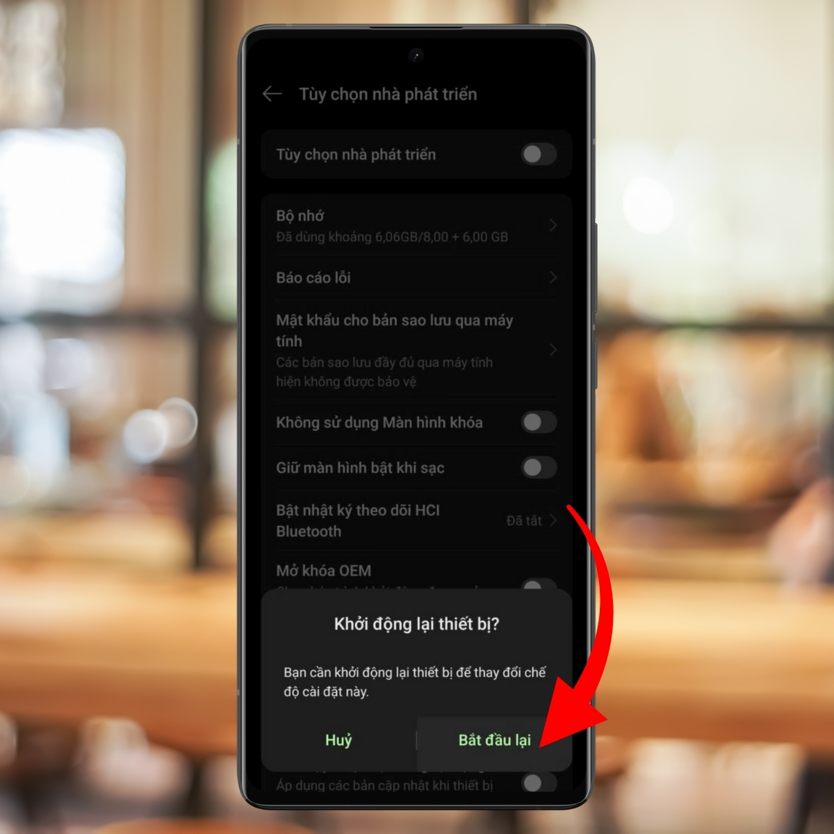Cách tắt chế độ nhà phát triển OPPO - bước 5