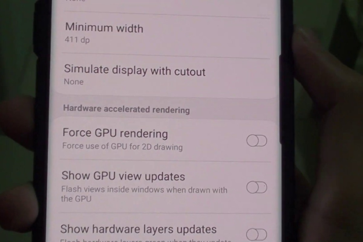 Tính năng bật sự vẽ GPU trong chế độ nhà phát triển OPPO