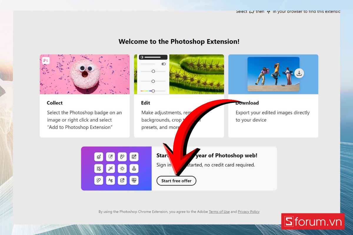 Các bước truy cập miễn phí vào Photoshop Web trong 12 tháng 2