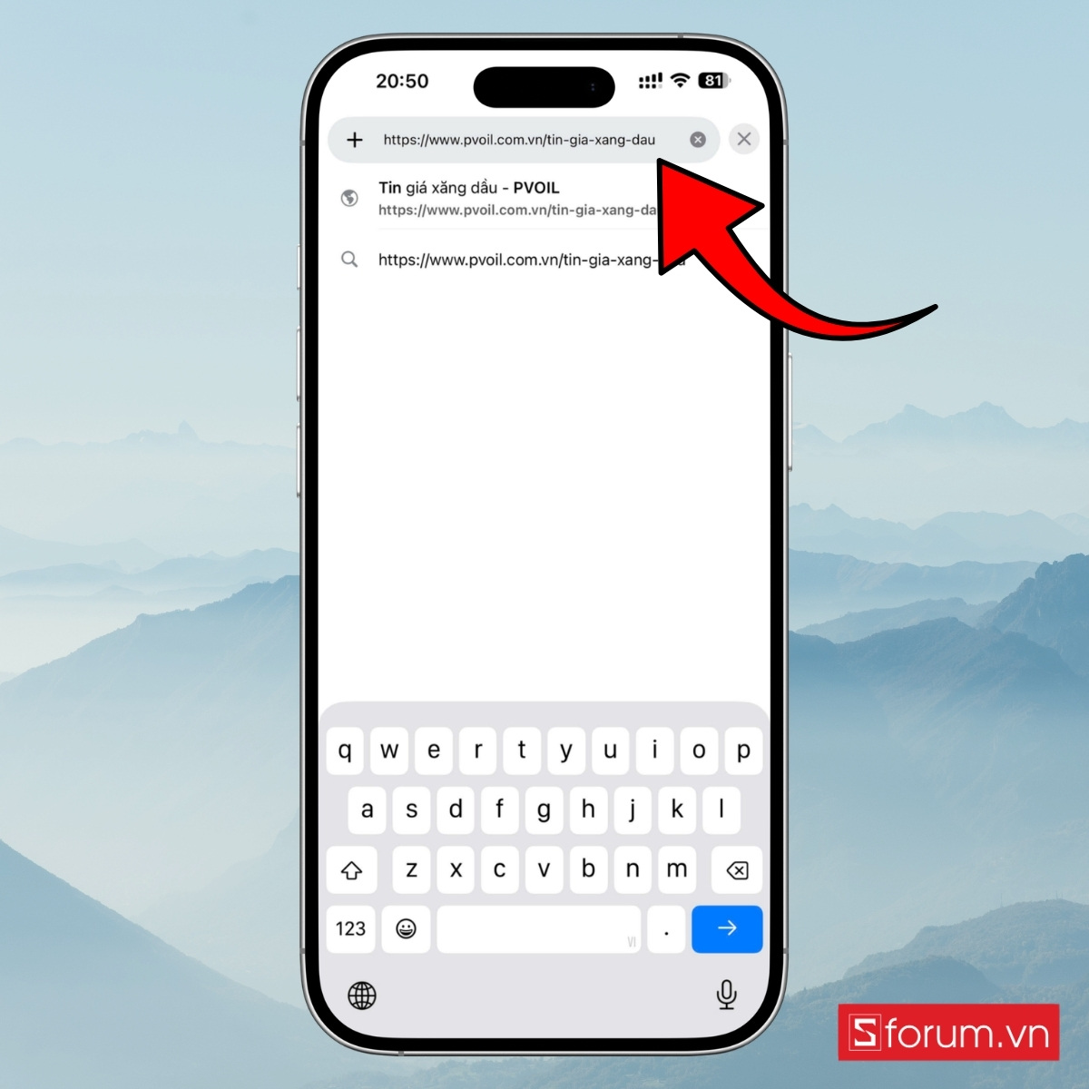 Cách xem giá xăng dầu trên website PVOIL bước 1
