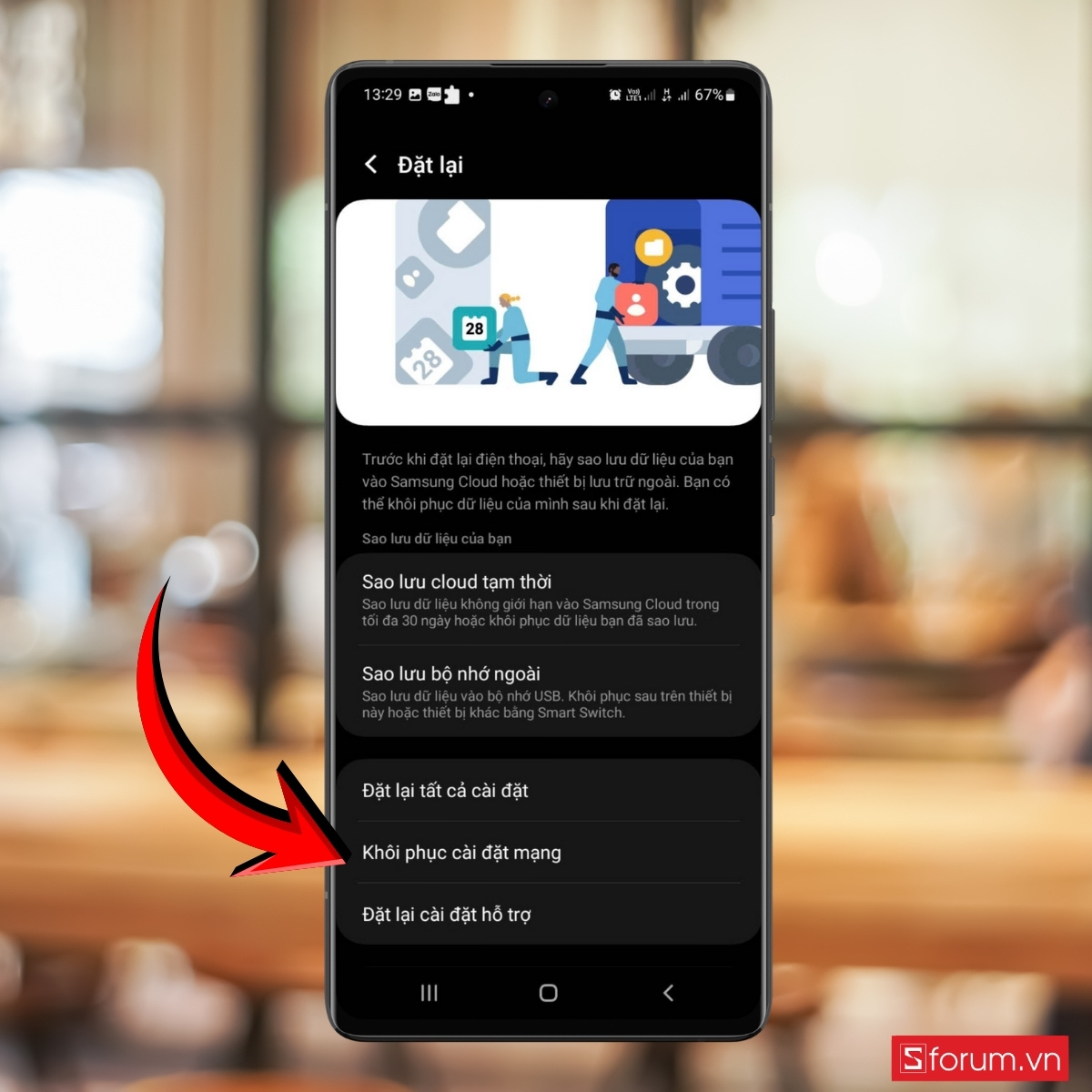 Thiết lập cài đặt lại mạng 4