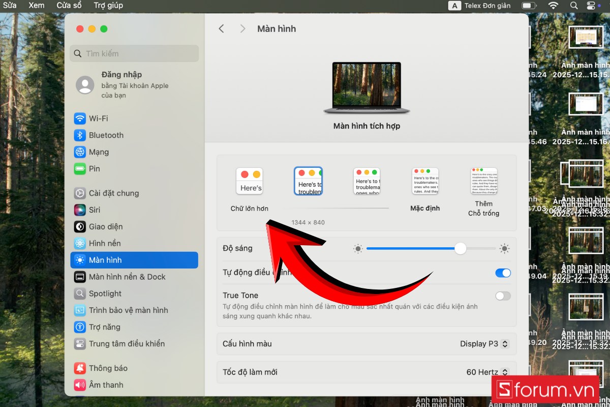 Cách chỉnh văn bản lớn hơn trên màn hình nền 3