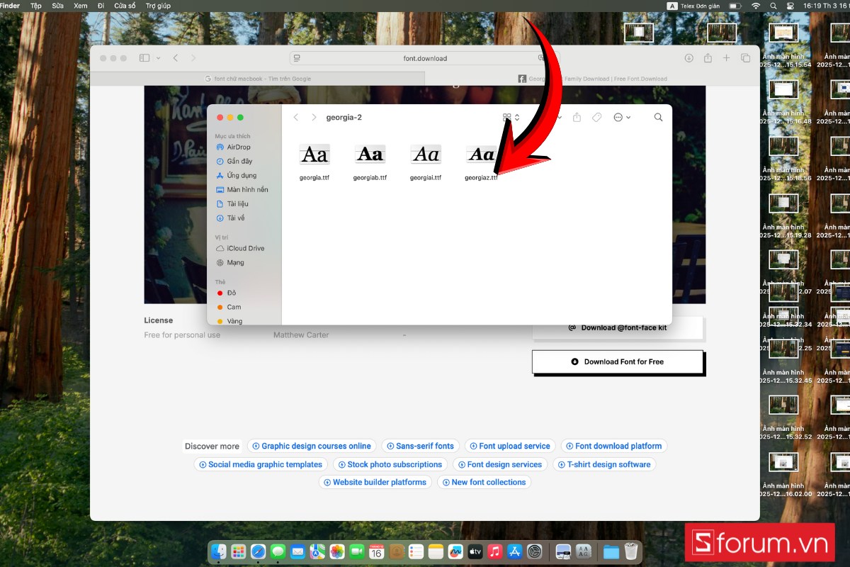 Thao tác thêm cùng lúc nhiều font chữ vào Macbook 2