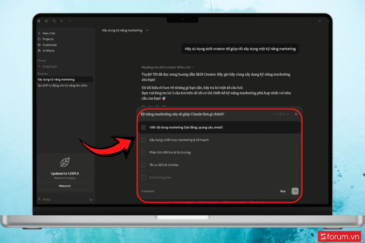Cách tạo Claude skills từng bước chi tiết bước 10