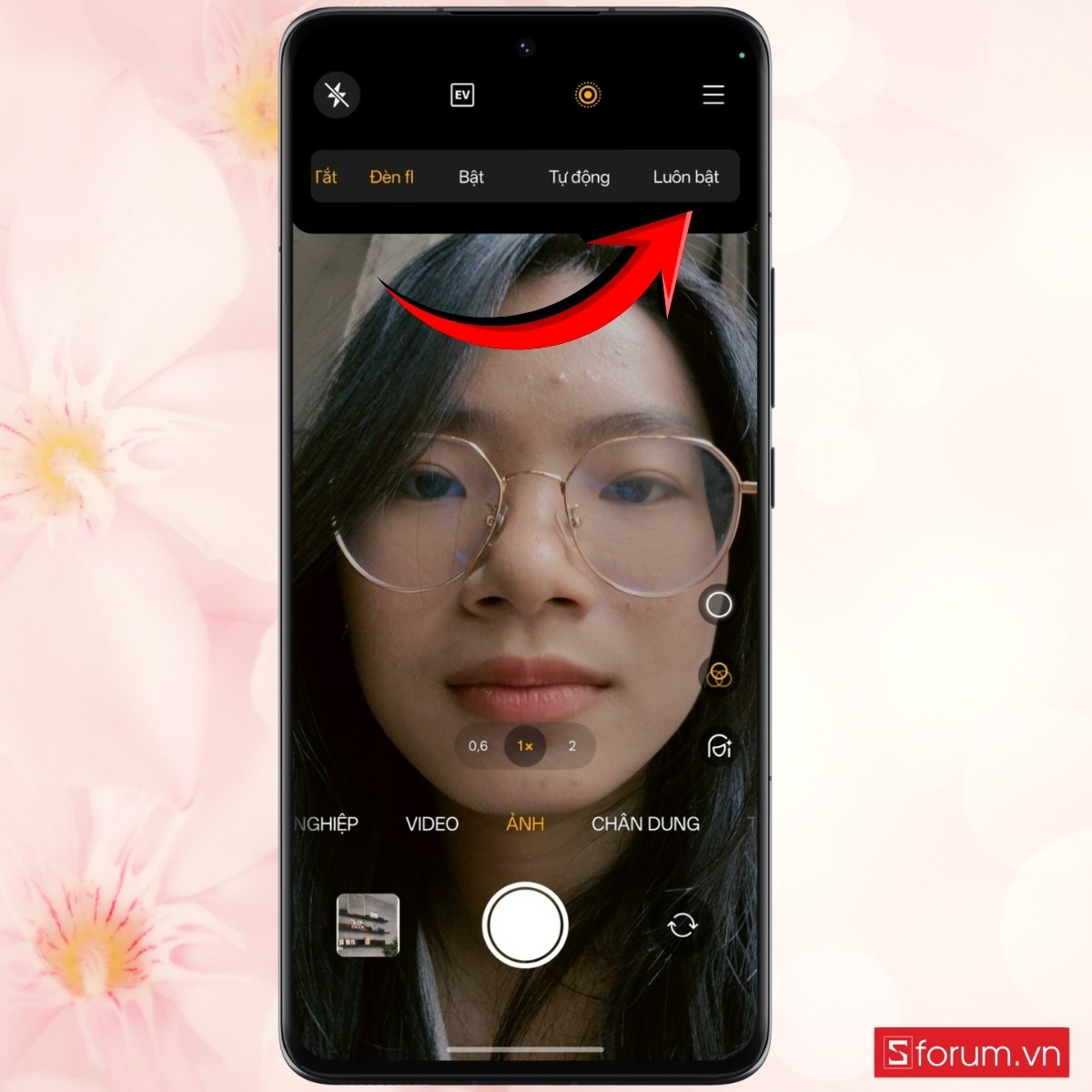 Cách sử dụng đèn Selfie đa sắc để có ảnh đẹp nhất bật Flash
