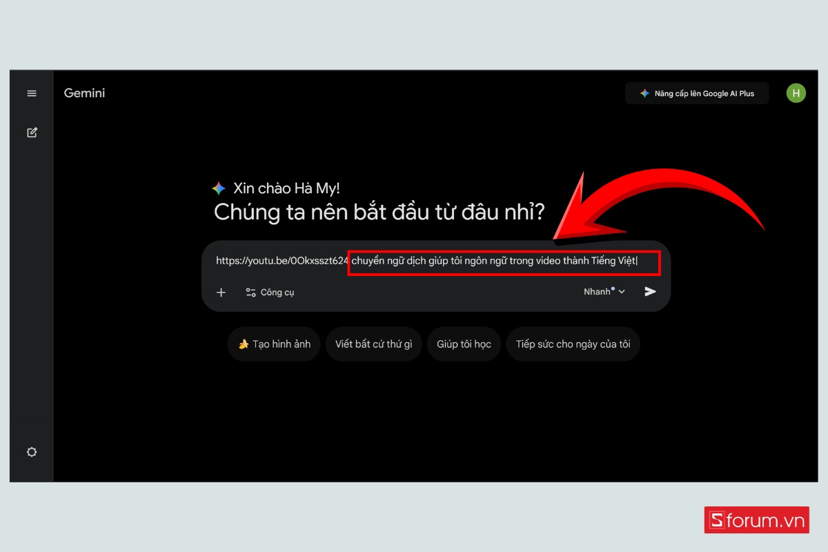 Cách dịch video trên Gemini sang ngôn ngữ bất kỳ 3