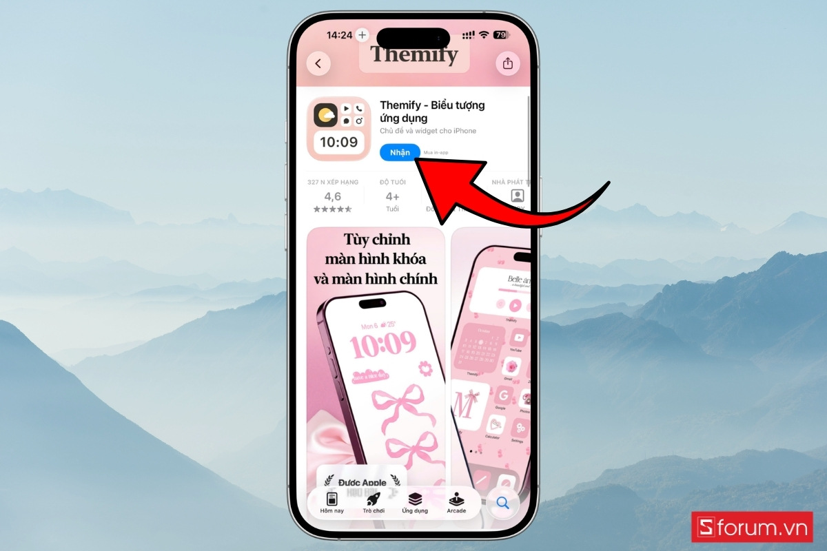 Hướng dẫn đổi icon chủ đề 8/3 trên iPhone với Themify bước 1