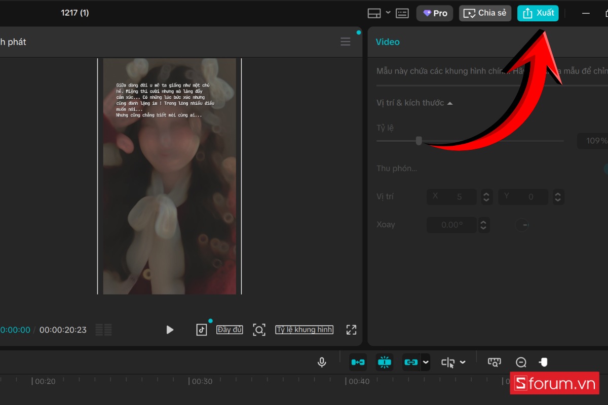 Hướng dẫn cách dùng template trên CapCut PC 7