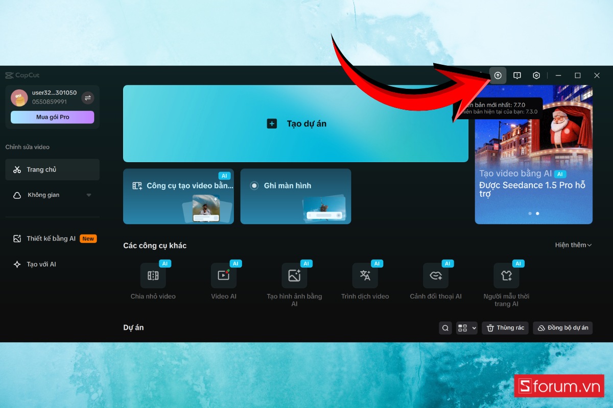 Hướng dẫn cách dùng template trên CapCut PC 1