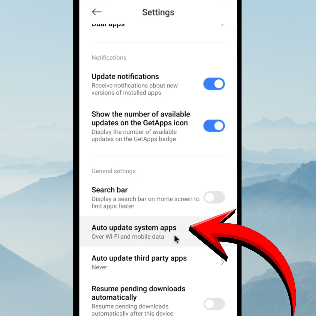 Cách tắt GetApps Xiaomi cập nhật ứng dụng tự động  4