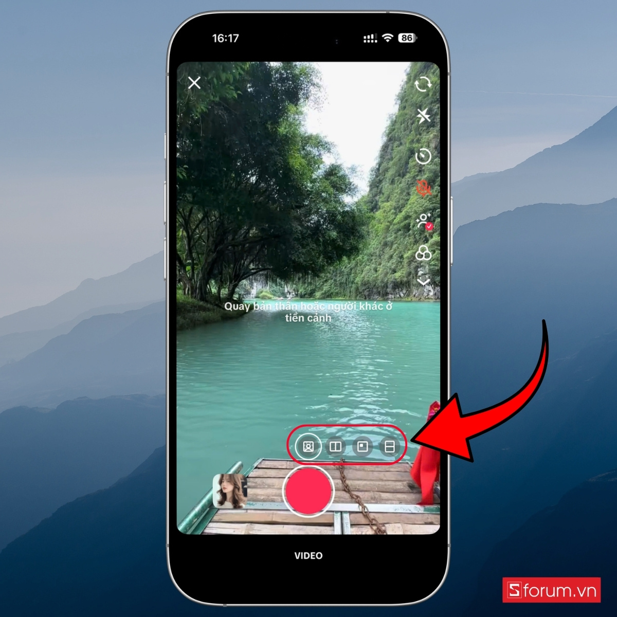 Hướng dẫn cách ghép ảnh vào khung cảnh trên TikTok bước 5