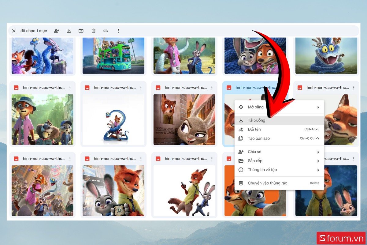 Hướng dẫn cách cài hình nền cáo và thỏ Zootopia trên PC 3