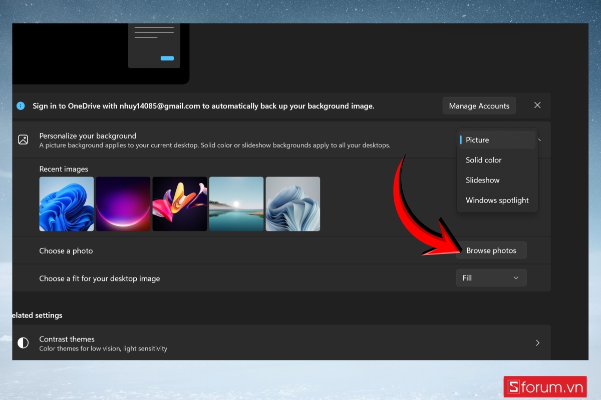 Cách đổi hình nền con ngựa chúc Tết trên máy tính Windows tải ảnh lên