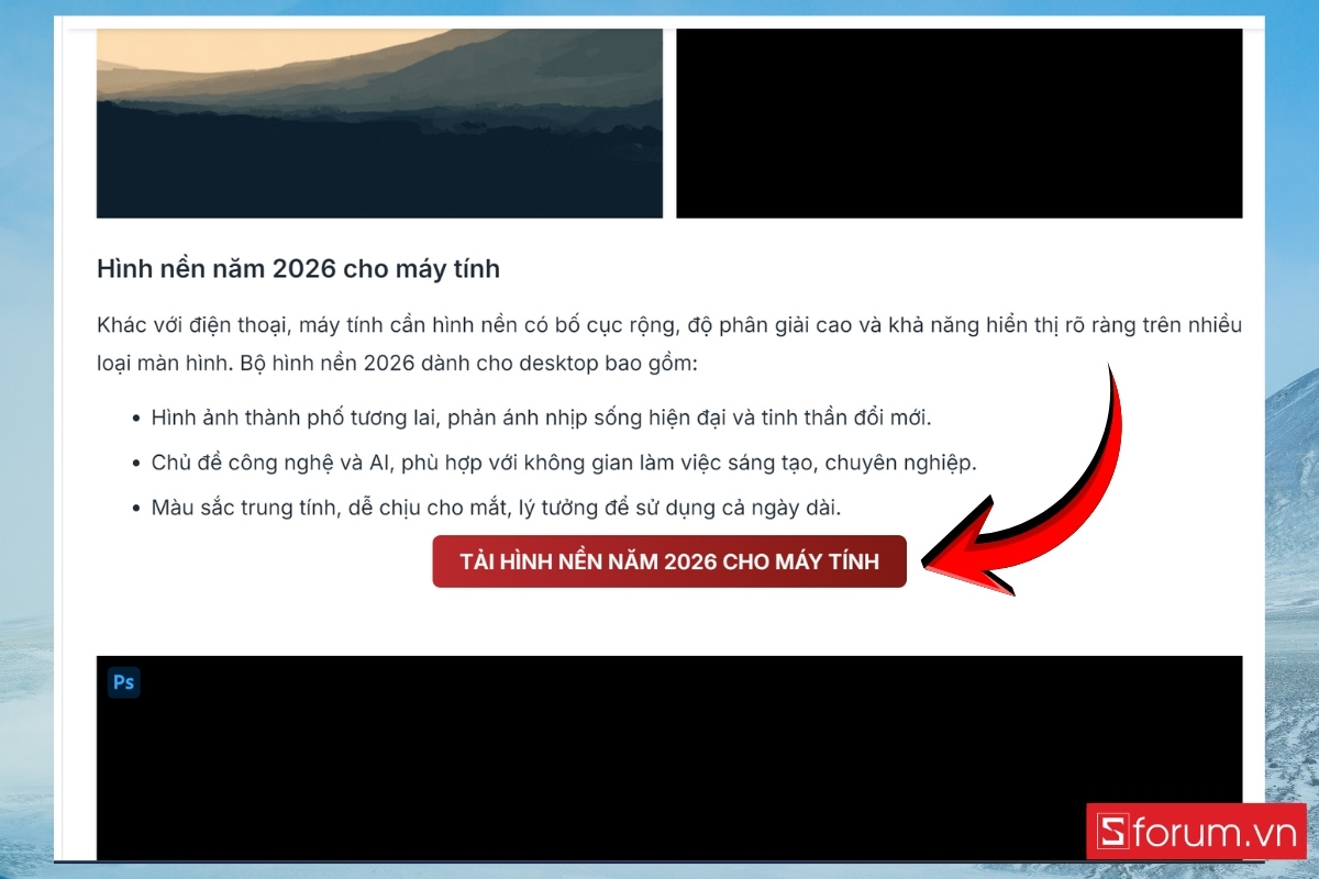 Cách cài hình nền năm 2026 cho máy tính Windows 3
