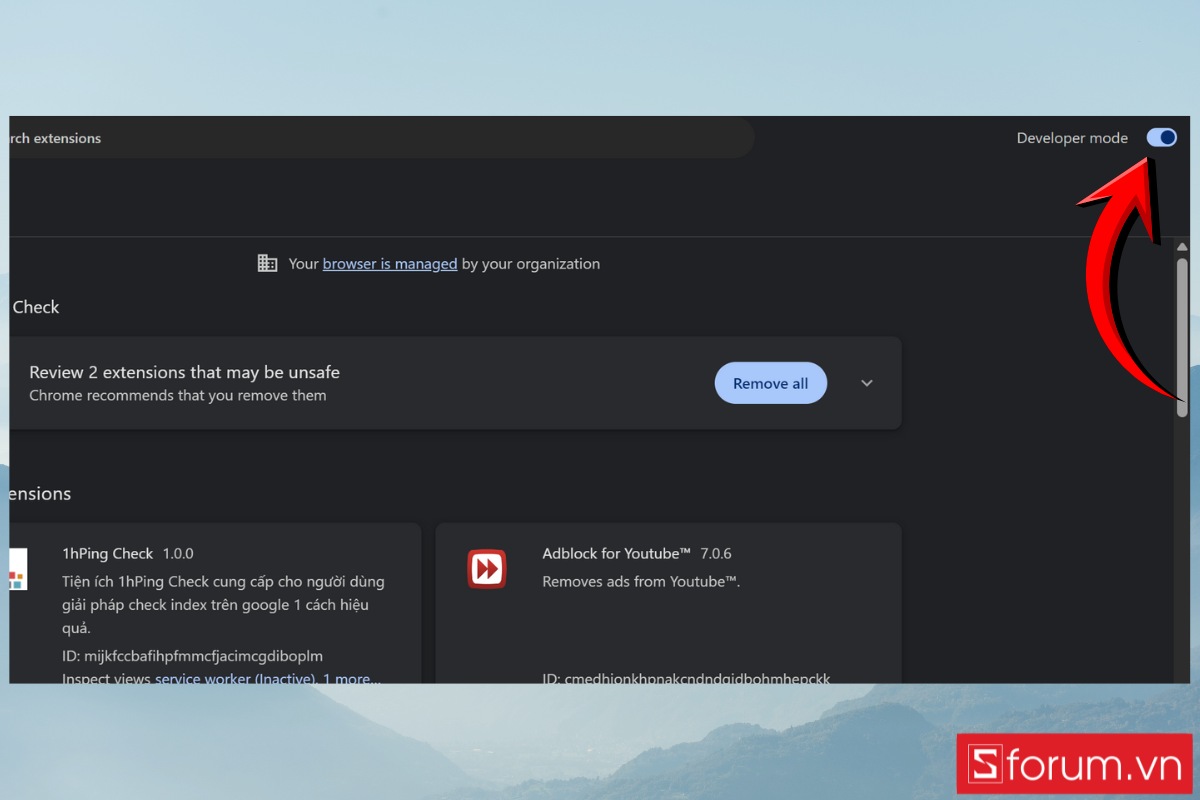 Hướng dẫn bật lại uBlock Origin trên Chrome 140.0.7339.81 bản mới bước 6