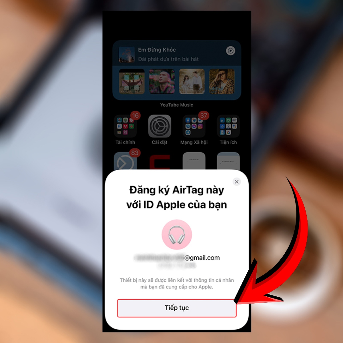 Hướng dẫn cách kết nối Apple AirTag với iPhone trong vài phút chọn tên đồng ý