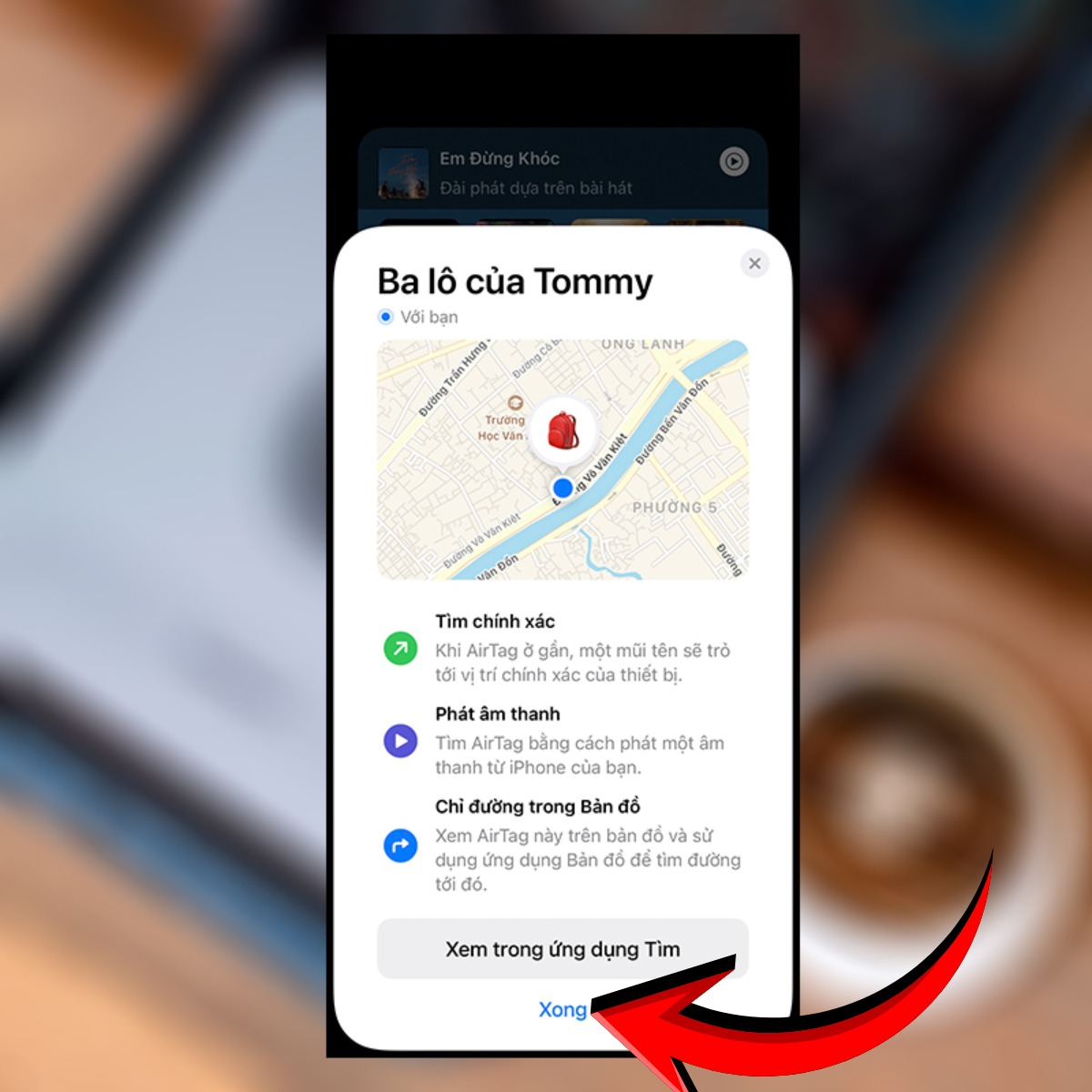 Hướng dẫn cách kết nối Apple AirTag với iPhone trong vài phút đợi kết nối