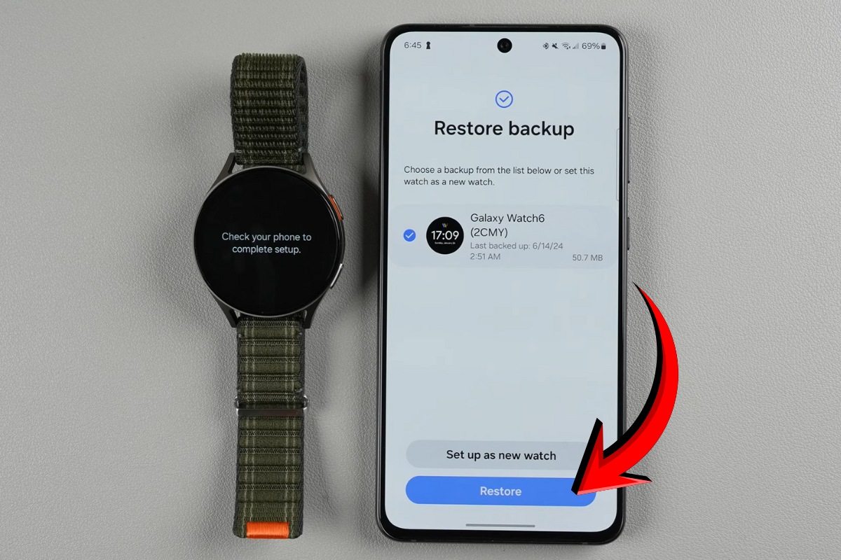 Chọn bản sao lưu để khôi phục