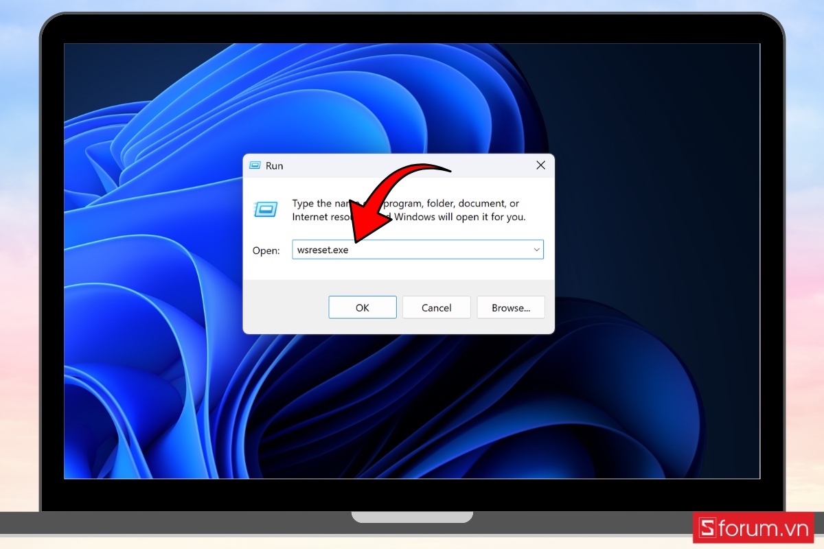 Reset Microsoft Store để làm mới dữ liệu ứng dụng bước 2