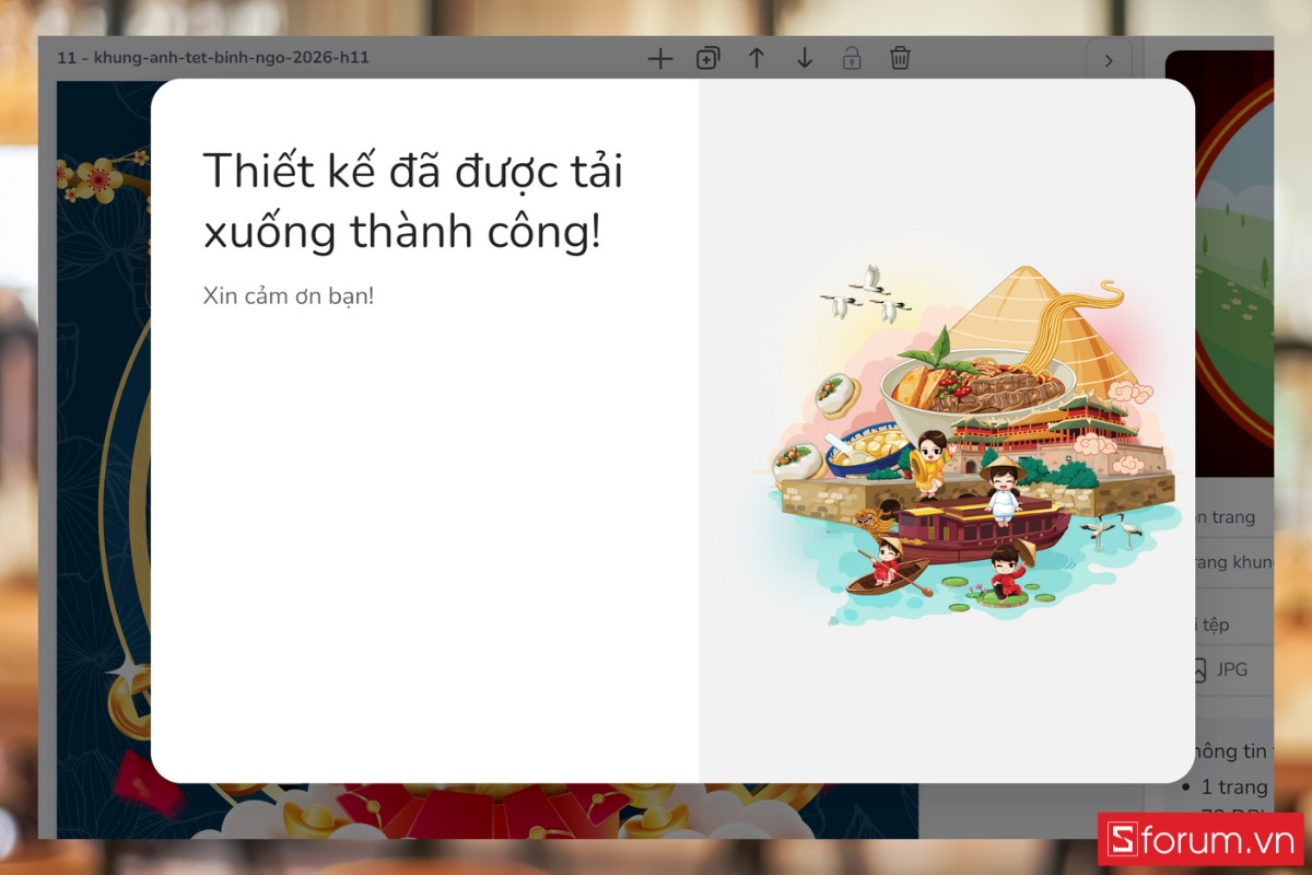 Cách chỉnh sửa và sử dụng khung ảnh Tết online miễn phí bước 7