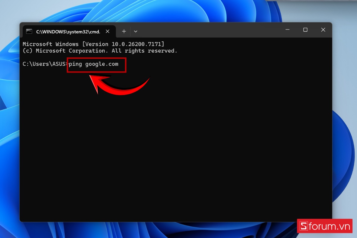 Kiểm tra Ping trên hệ điều hành Windows bước 2
