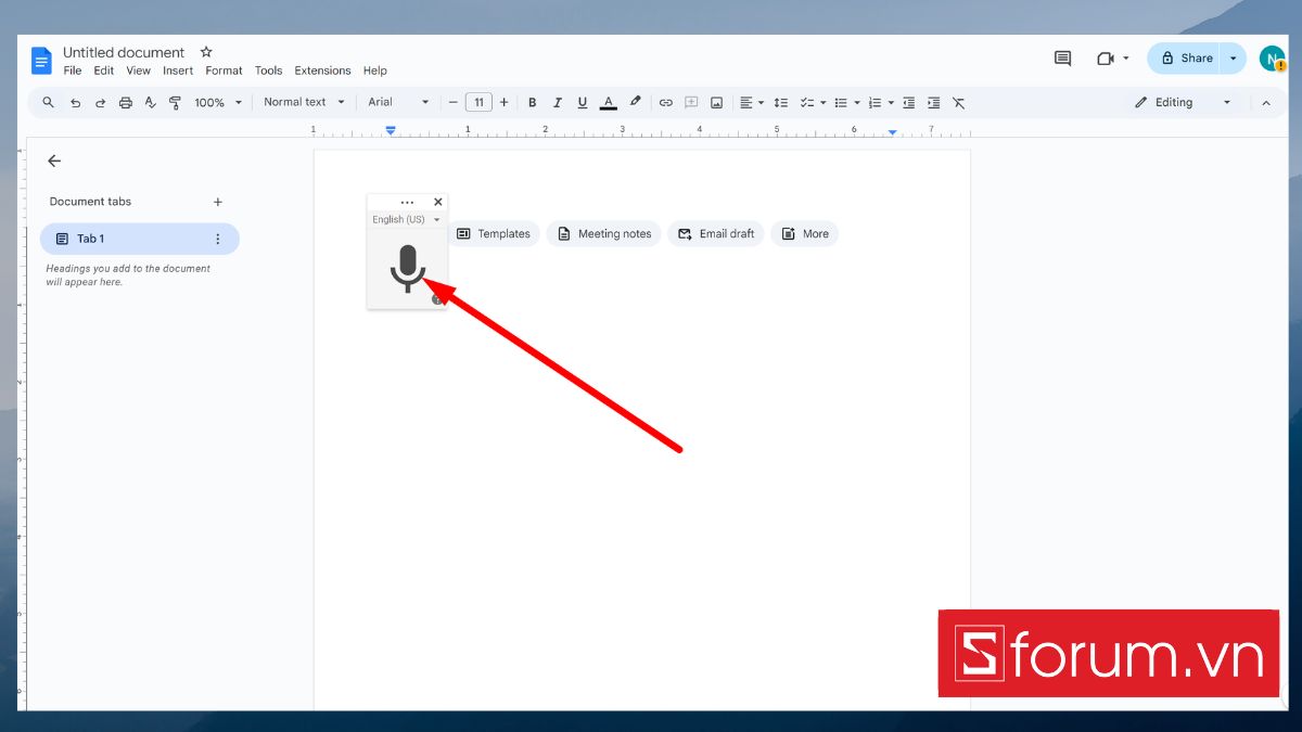 Nhập văn bản bằng giọng nói trên Google Docs bước 5