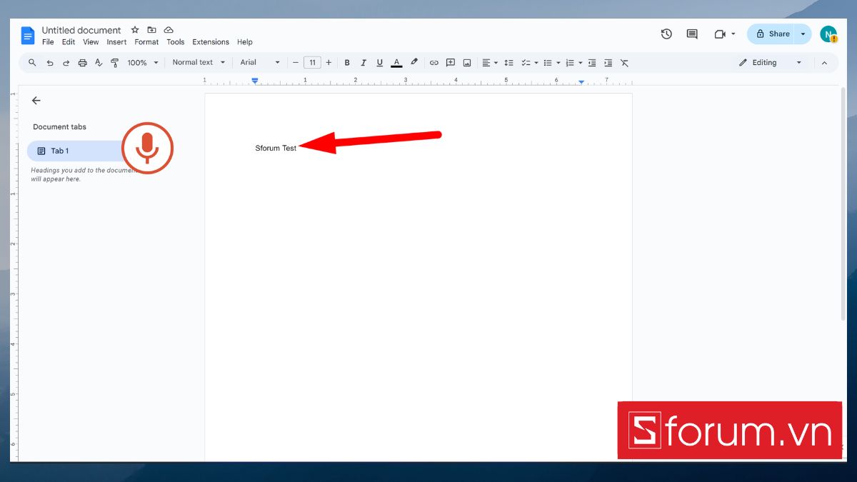 Nhập văn bản bằng giọng nói trên Google Docs bước 4