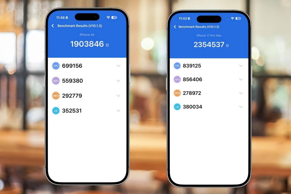 Sức mạnh chip A19 Pro Antutu trên iPhone Air và iPhone 17 Pro Max