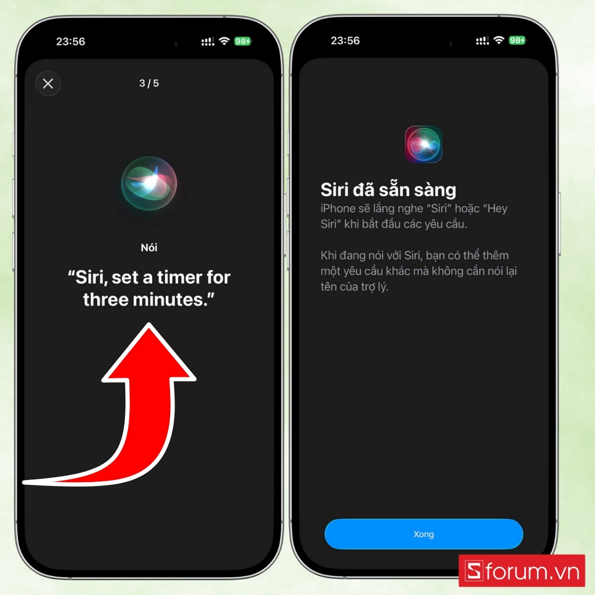 Kích hoạt Siri bằng khẩu lệnh “Hey Siri” để điều khiển bằng giọng nói bước 3