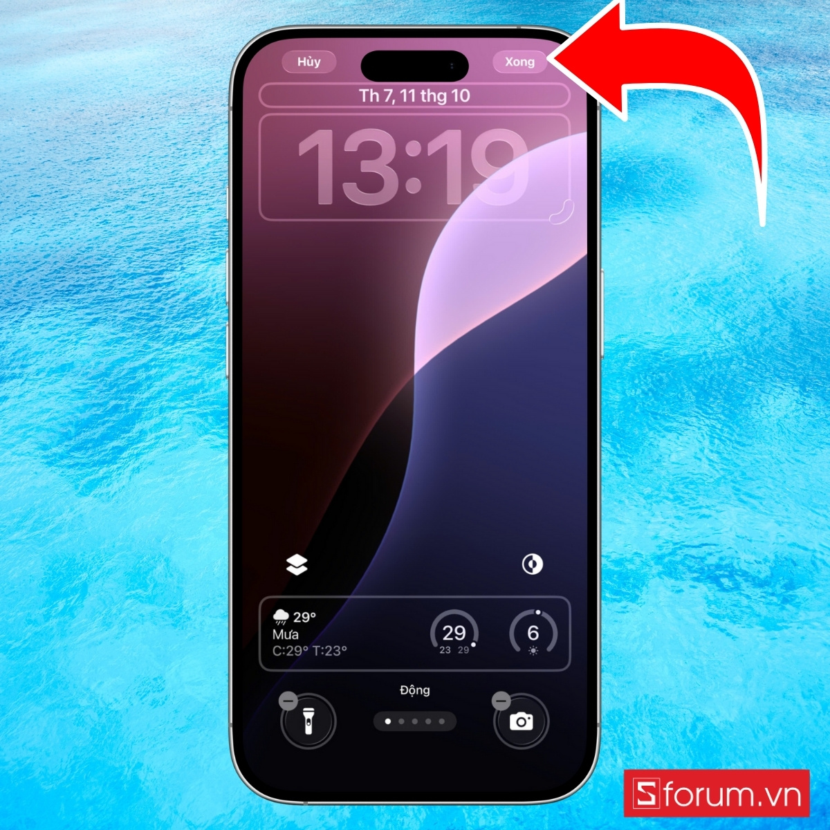 Cách cài thời tiết trên màn hình khóa iPhone đơn giản