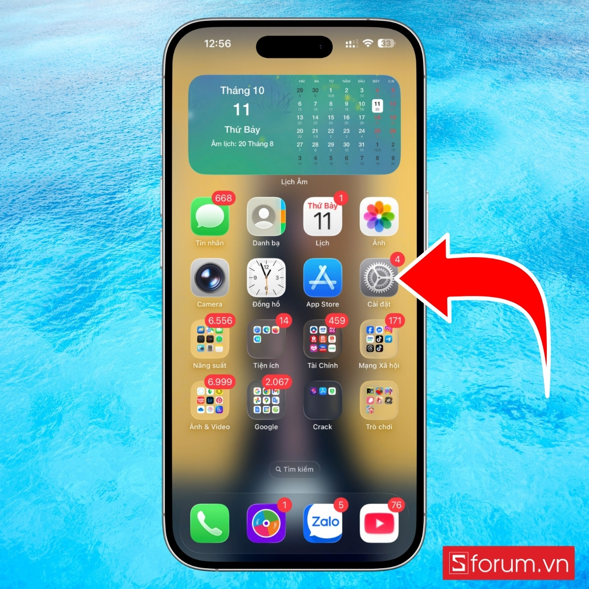 Cách bật vị trí cho ứng dụng thời tiết trên iPhone - bước 1