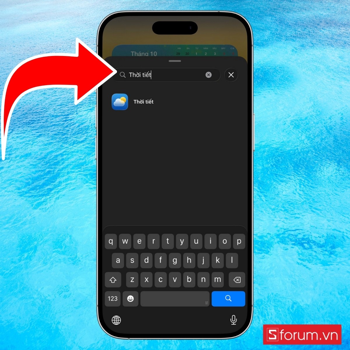 Cách cài thời tiết trên màn hình chính iPhone - bước 3
