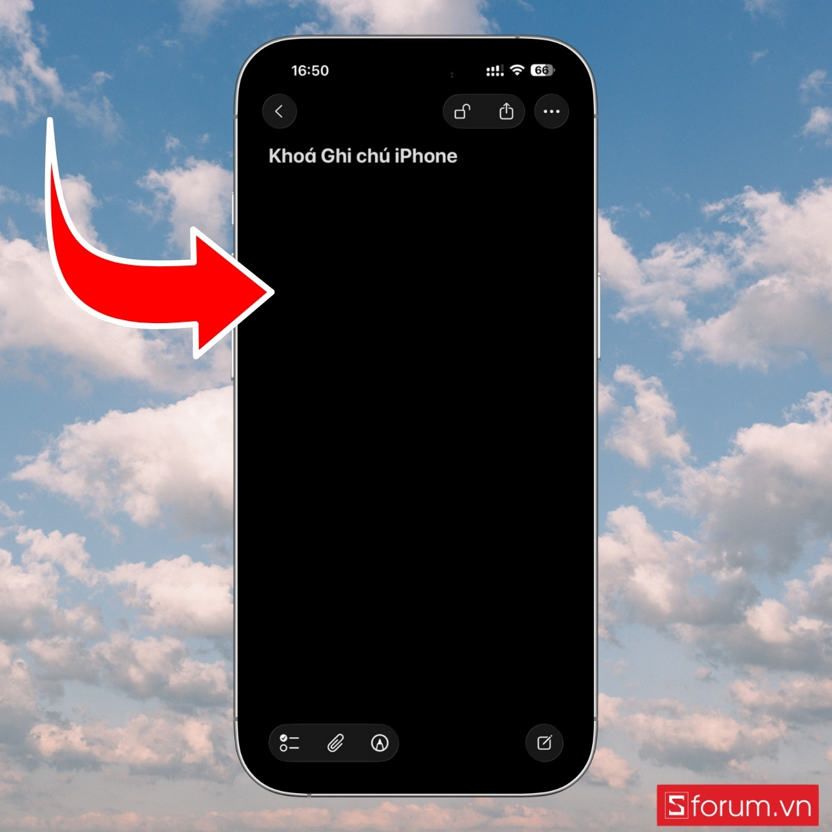 Cách mở ghi chú trên iPhone an toàn - bước 3