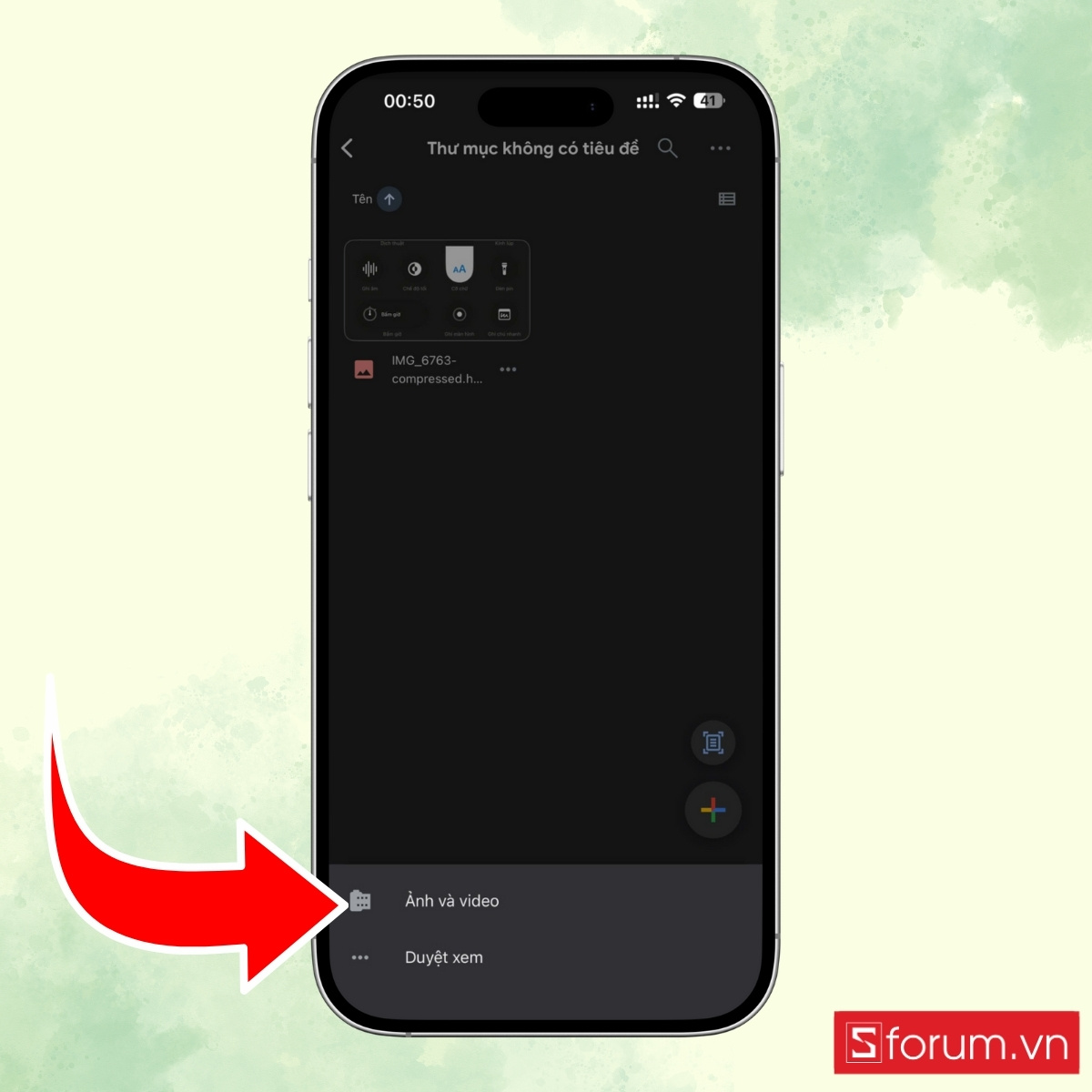 Chọn Ảnh và video