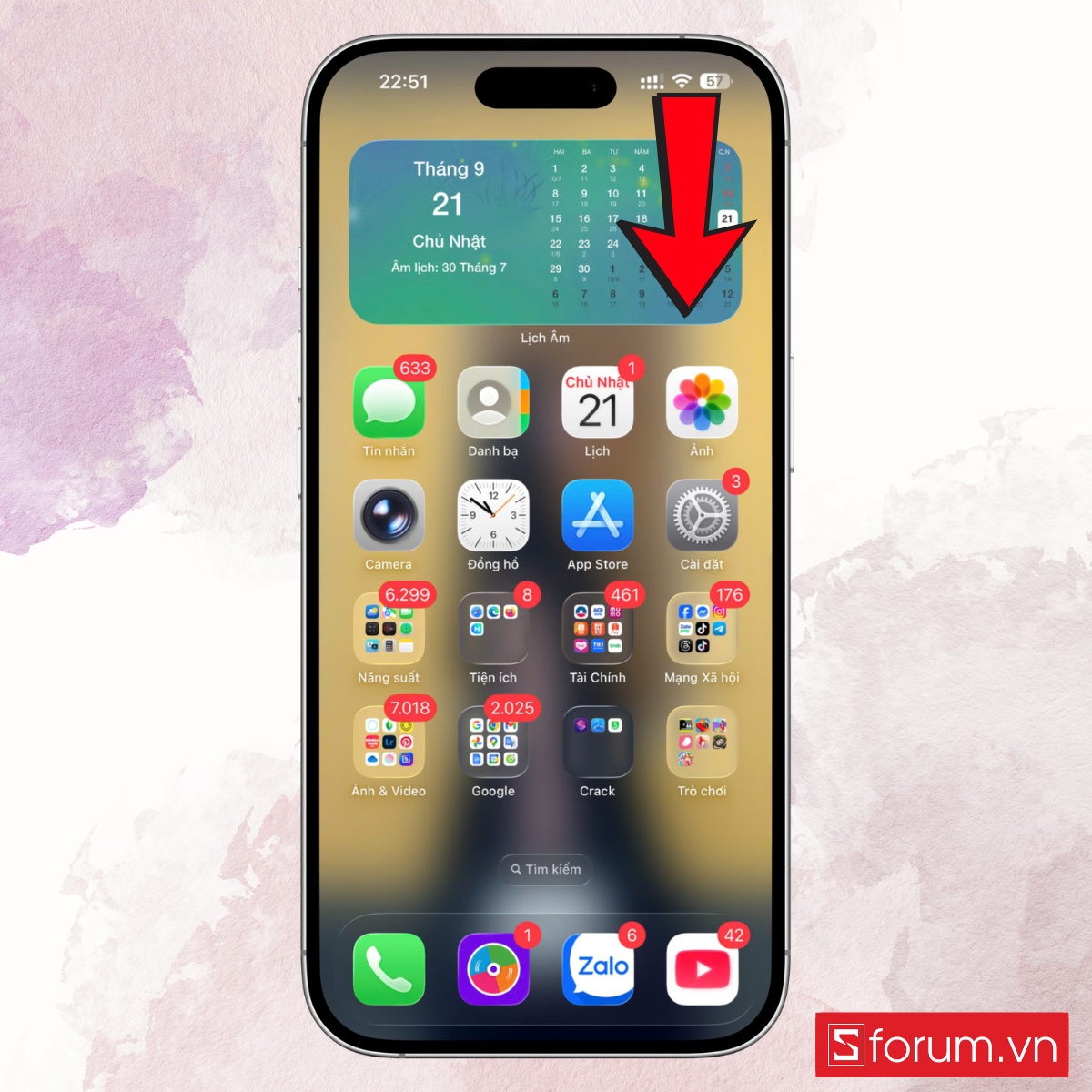 Cách thêm nút quay màn hình iPhone 17 bằng Trung tâm điều khiển bước 1