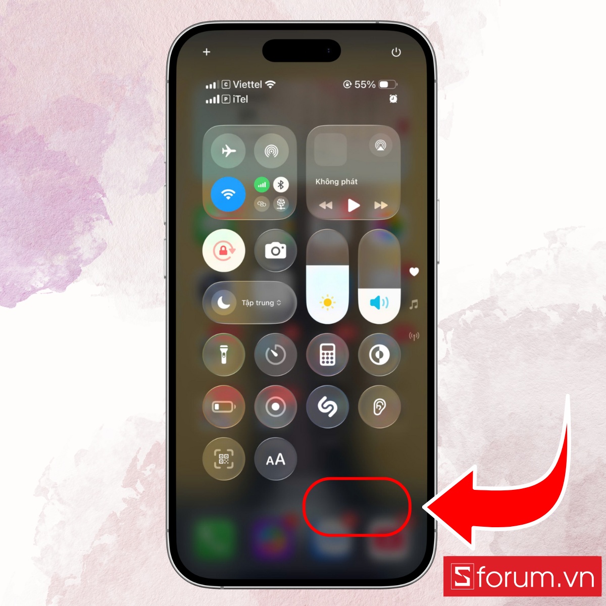 Cách thêm nút quay màn hình iPhone 17 bằng Trung tâm điều khiển bước 2